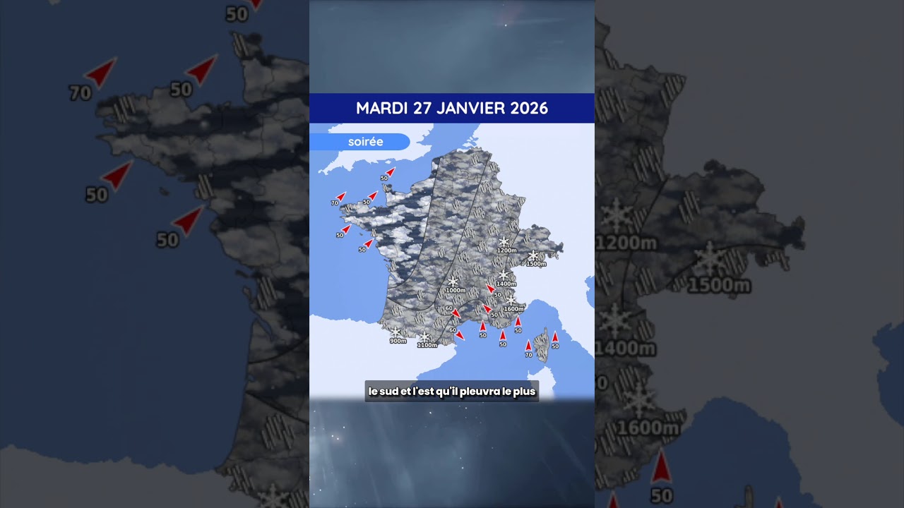 Météo du Mardi 27 au Jeudi 29 Janvier 2026