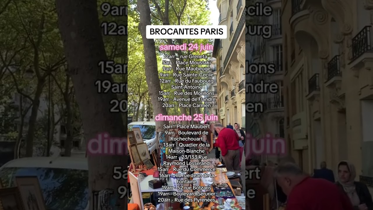 Les meilleures brocantes de ce week-end ☀️ #mode #bonplan #brocante #paris