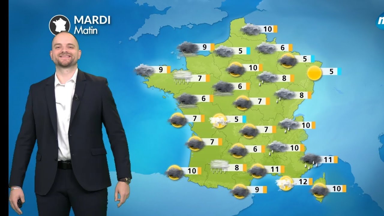 Météo du Mardi 10 Mars 2026 : Journée de transition avec des nuages.