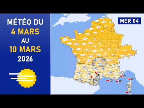 Météo du Mercredi 4 au Mardi 10 Mars 2026