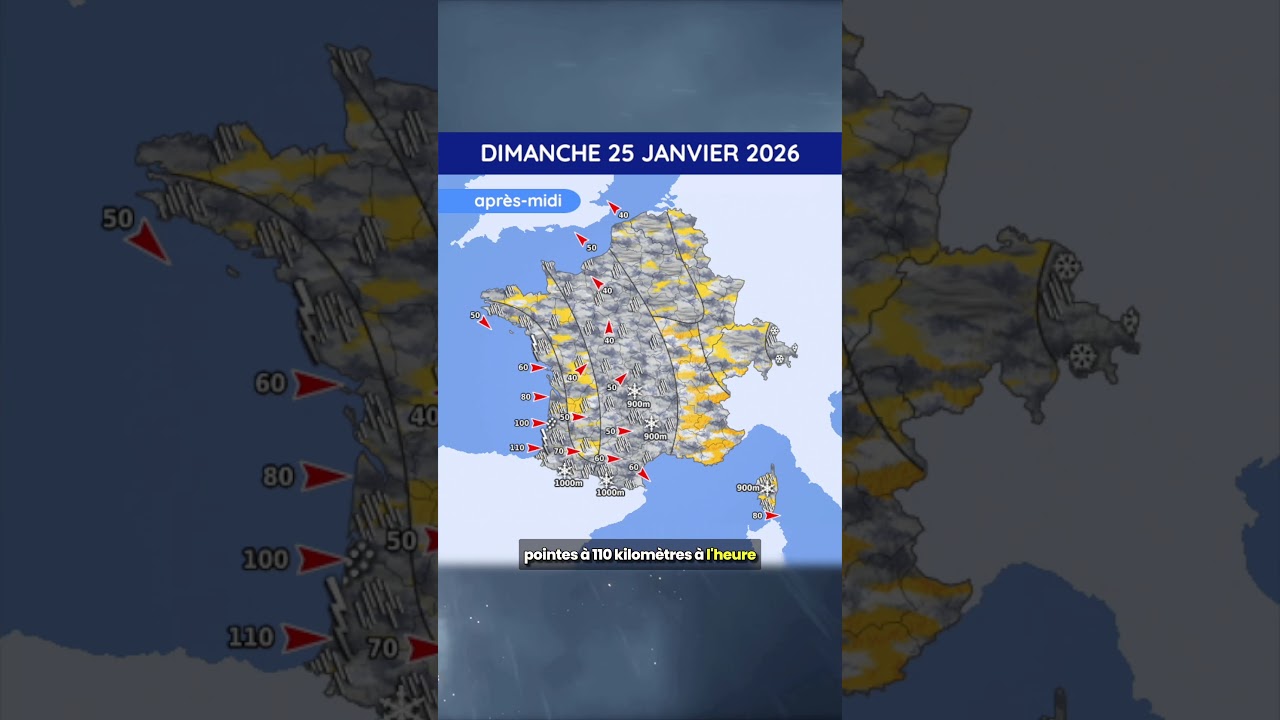 Météo du Dimanche 25 au Mardi 27 Janvier 2026