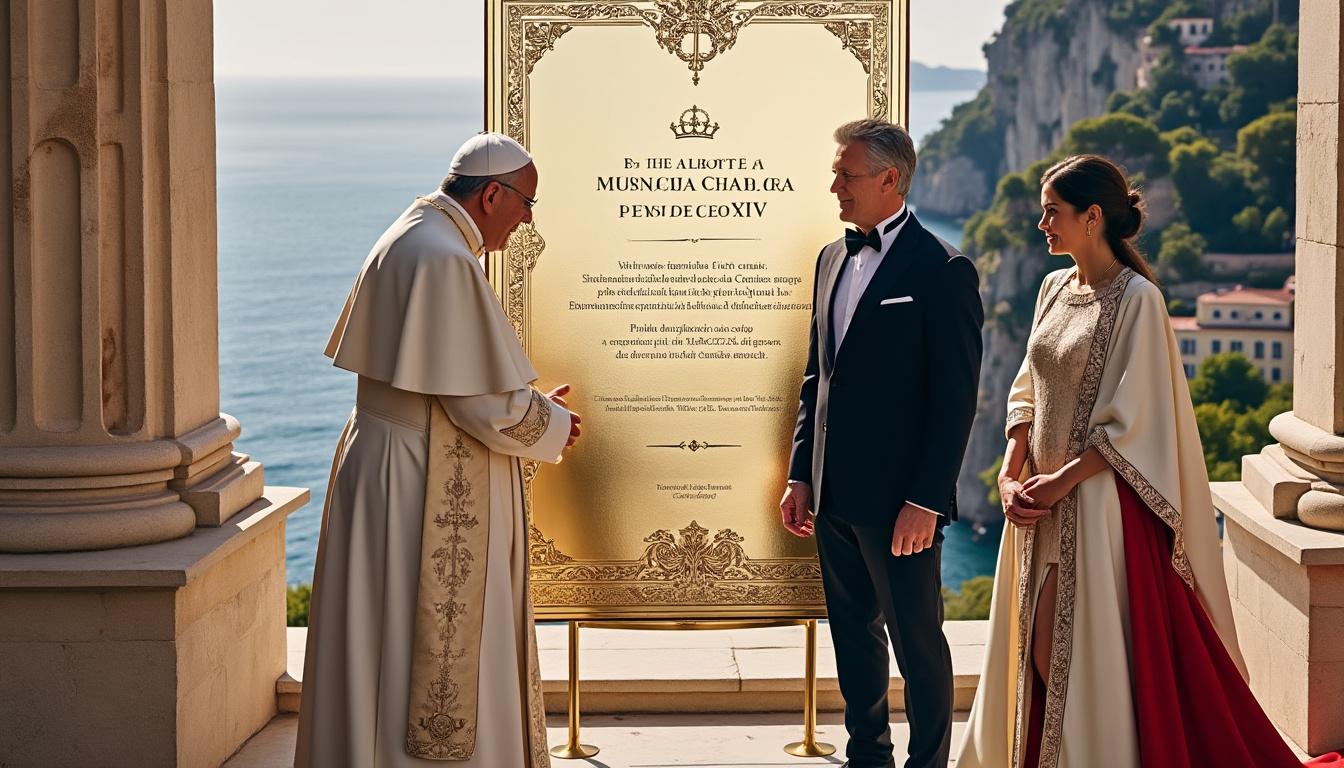 découvrez les célébrations exceptionnelles au rocher de monaco avec le pape léon xiv, où le prince albert et la princesse charlene dévoilent les moments forts de cet événement unique.
