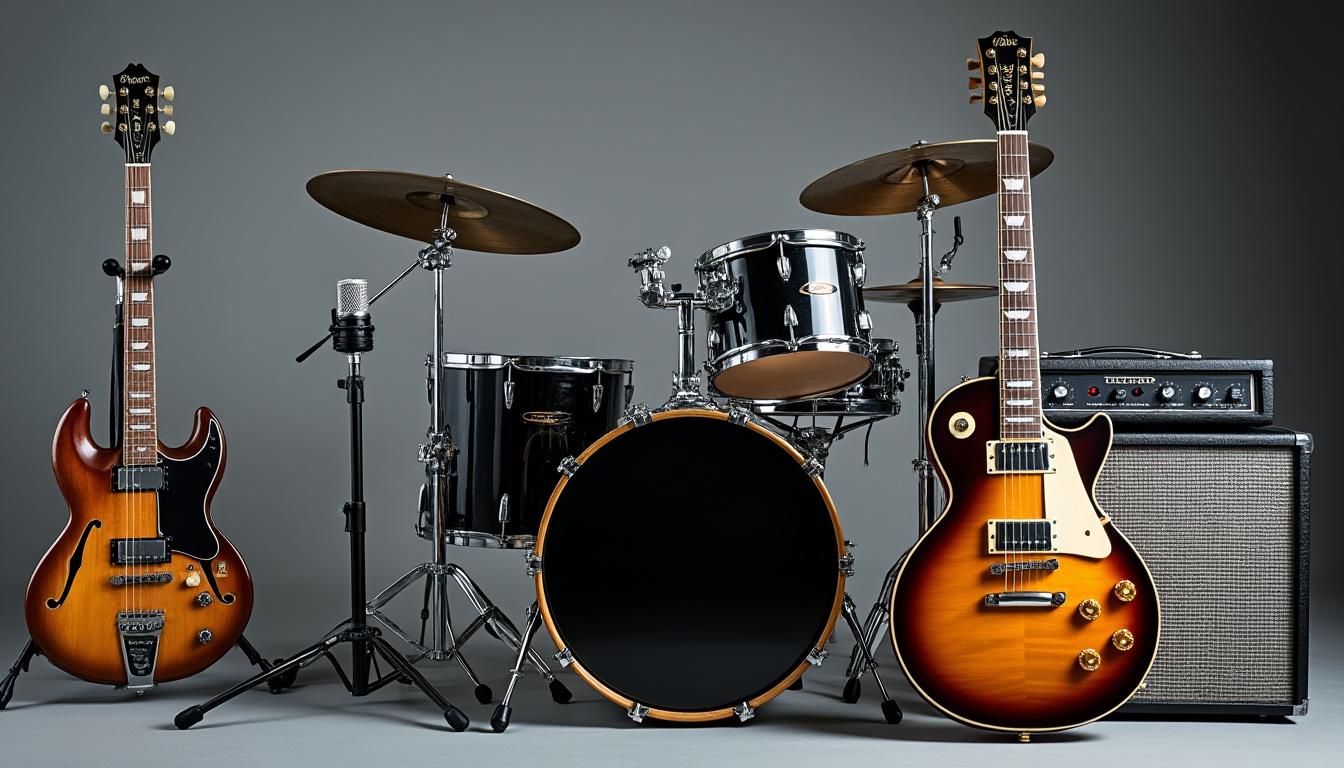 découvrez les instruments essentiels qui composent un groupe de rock de base et leur rôle dans la création du son unique du rock.